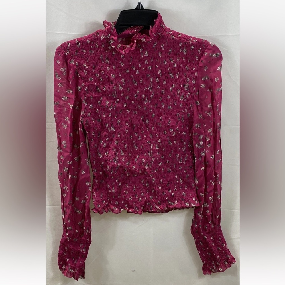 RAG & BONE Boho Floral Smocked Blouse